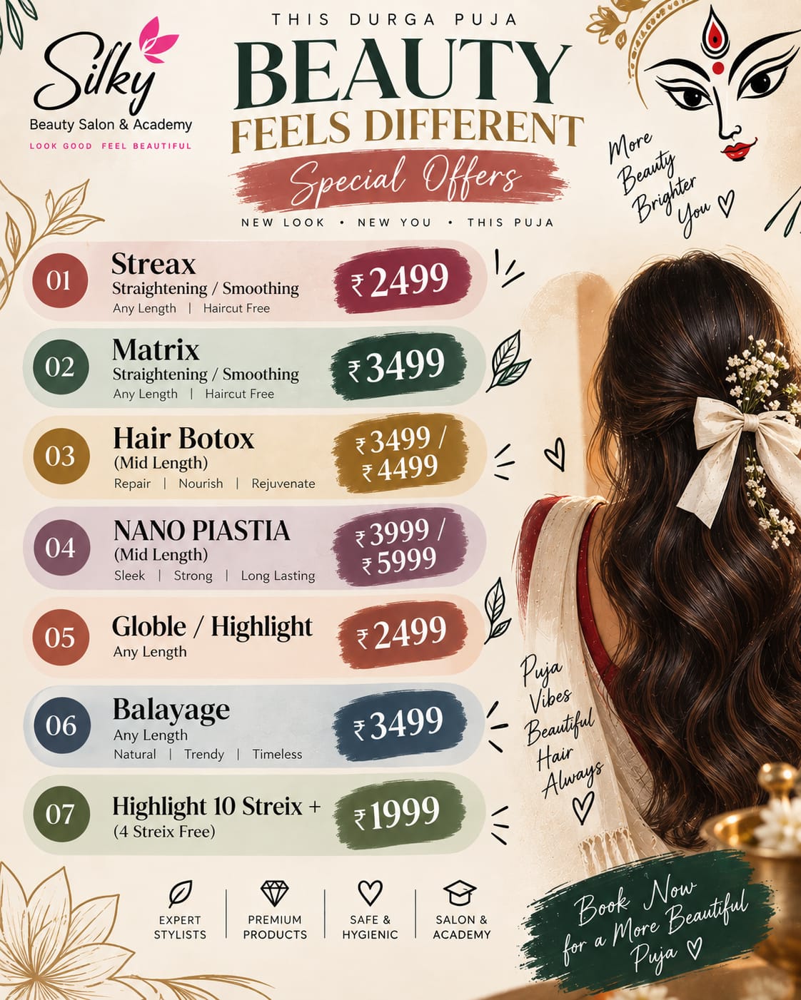 Durga Puja Hair Styling