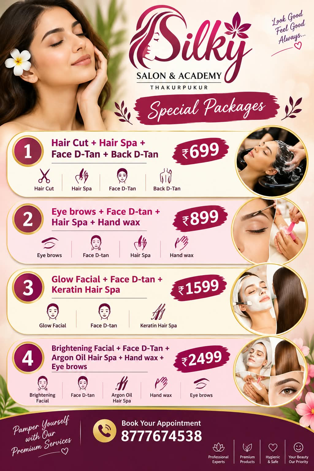Special package offer at Silky Beauty Salon & Academy Thakurpukur Kolkata